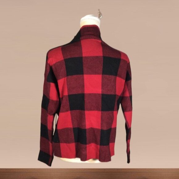 Tahari Red & Black Long Sleeve Sweater Size Small NWOT - Picture 2 of 9